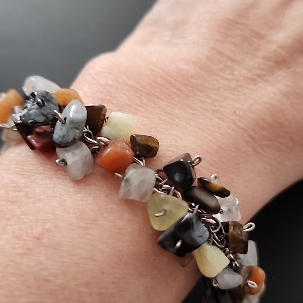 Multi Gem CLASP CHIP BRACELET